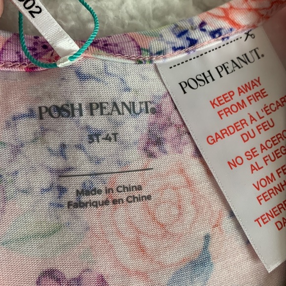 NWT Posh Peanut Lyric Ruffled Twirl Dress Pink Floral 3/4 - Picture 7 of 11